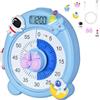 Ainiv Timer Visivo per Bambini, Timer per Conto Alla Rovescia da 60 Minuti, Ricaricabile Timer Silenzioso in Aula con Iuce Notturna, Timer per Aule o Riunioni Per Bambini e Adulti - Blu