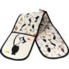 SPOTTED DOG GIFT COMPANY - Guanto doppio da forno con motivo gatti neri - resistente al calore - idee regalo per donna e cuochi