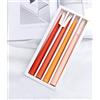 HorBous Candele Candelabro Lunghe Colorate Candele Profumate Regalo 4 Pezzi Durata Illuminazione Fino a 7 Ore (Arancio - Arancio)