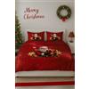 GX GARGIX Set Completo 2 Piazze Matrimoniali Flanella Scozzese rosso Natale (Nat-5)