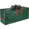 Treer Custodia Porta Albero di Natale, Custodia Albero di Natale 45-270 cm, Sacca per Albero di Natale Impermeabile, Borsa Porta Albero di Natale con Cerniera e Manici (165x38x75cm,Verde)