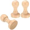 PATIKIL Maniglia Tonda in Legno per Timbri da 35 Mm, Pz3 Pomelli in Legno per Montare Timbri, Adatti per Creare Timbri Fai-Da-Te, Scrapbooking, Marrone