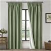 MIULEE Tende 100% Oscuranti Per Interni, Tenda Termica Isolante Freddo E Caldo, Tende Effetto Lino Camera Da Letto Moderna Con fettuccia,2 Pezzi, 140x245 cm, Verde