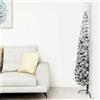 Homgoday Albero Natale Artificiale Sottile a metà Neve Fioccata 180 cm, Decorazioni Natalizie, Albero di Natale, Natale Artificiale Sottile Supporto