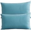 Miecoae Coppia di Federe Cotone, Set di 2 Tessuti per Cuscino Letto, Chiusura a Busta, Tinta Unita, Misura Standard 50x70 60x80 CM Copricuscino Divano(O5,80x60cm Set of 2)