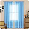 GAIFNAG Tende Trasparenti in Voile 50 x 150 cm Termiche Isolanti, Voile Trasparenti con Occhiell Tende Tenda Moderna per Soggiorno per Finestra Soggiorno Camera, Blu Cielo