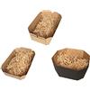 Nicoletti SET 30 Cestini di Cartone kraft, scatoline aperte per confezioni, bomboniere, packaging regalo, cestino natalizio o pasquale 3 MODELLI (10 pezzi x tipo) con 250 gr paglia in legno finissima