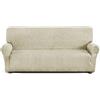 Corredocasa Copripoltrona, Copridivano 2 posti, 3 posti, 4 posti Imperiale in Tessuto Elasticizzato e Resistente Disponibile in vari Colori (Panna, 3 posti)