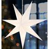 BRUBAKER Stella di Natale 3D da appendere, con attacco E14, 60 cm, con stella d'avvento, set di stelle luminose con cavo da 3,5 m, da appendere, bianco