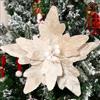 GL-Turelifes Fiori di Natale grandi da 30 cm, 6 pezzi, fiori artificiali a forma di stella di Natale, in velluto, ornamenti floreali pieghevoli per decorazioni natalizie, Capodanno, feste di