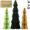 Itsy Bitsy Party Co Decorazioni natalizie riutilizzabili di alta qualità, decorazione per la tavola e la casa, in carta per interni e alberi di Natale da appendere (verde, marrone)