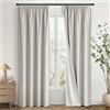 MIULEE Tende 100% Oscuranti Per Interni, Tenda Termica Isolante Freddo E Caldo, Tende Effetto Lino Camera Da Letto Moderna Con fettuccia,2 Pezzi, 140x225 cm, Colore Naturale