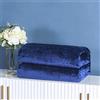 Chickwin Tinta Unita Plaid di Divano Flanella Plaid in Pile Coperte Calda Plaid in Pile di Flanella Microfibra Morbida Coperte Trapunta per Divano Singolo Matrimoniale (Blu Scuro,150x200cm)