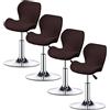 XGANGM Elastizzato Copri Sedie Bar-Fodere Sgabello Bar con Coprisgabelli Cucina con Schienale 4 Pezzi Fodere Coprisedia Elasticizzati Curvo Copertura per Sgabello Alto per Bar Bancone,#4,4PCS