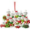 iDIY Famiglia Decorazioni Natale 2025 Personalizzate - Ornamento Albero di Natale con Nomi Famiglia 2-12 Persone, Pupazzo di Neve in Resina con Incisione Laser, Regali Natalizi per Famiglias,12 persone