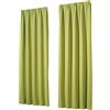 heimtexland®, 1 coppia di tende oscuranti termiche, con nastro per arricciare la tenda, modello 139, Poliestere, verde, AxL 245 x 135 cm