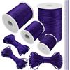 LEREATI Filo Nylon per Braccialetti 2mm x 20m Coda di Topo Cordoncino per Collane Filo Non Elastico per Braccialetti Resistente Filato Gioiello, Filo per Macrame, Perline, Fai da Te (Viola)