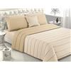 Viterbo Biancheria Piumone Una Piazza e Mezza, Trapunte Invernali Piazza e Mezza Made in Italy Imbottitura di 300 GR/MQ, Coperta Copriletto (Beige/Panna, 1 Piazza E Mezzo)