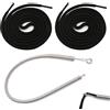 Batheidon Corda per pantaloni da jogging,Corda per felpa con cappuccio.Set di 2 Cordoncini da 160 cm con Infila, Corde di Ricambio per Abbigliamento Sportivo in Nero,Facili da Sostituire e Resistenti