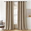 Woaboy Tende Oscuranti in Velluto Tenda in Velluto Camera da Letto Termiche Isolanti Tende per Interni Elegante 2 Pezzi Tenda Opache Modello 140x200cm Beige