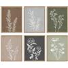 Dazzlewall 6pcs Decorazione botanica vintage botanica arte della parete, stampe floreali boho per la casa colonica cucina soggiorno arredamento 20x25 cm senza cornice