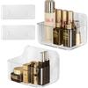 SenaiMy 2 Pezzi Mensola Doccia Trasparente Senza Foratura, Porta Bagnoschiuma, Mensole Bagno per Cucina, Autoadesivo
