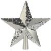 COM-FOUR® Cima dell'albero di Natale a forma di stella - Decorazioni per l'albero di Natale - Stella per la cima dell'albero di Natale - Decorazioni per l'albero di Natale in plastica