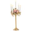 Nuptio Candelabro da Terra Oro: 53cm Candelabri Vintage In Metallo per Centro Tavola Candleardra Antico Portacandele, Ricevimento Matrimonio Compleanno Anniversario Vacanza Decorazione Camino