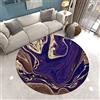 Morbuy Tappeto Salotto Rotondo Grande Pelo Corto, Marmo Stampa Grandi Antiscivolo Tondo Moquette, Soggiorno Bambini Camera,Cucina,Bagno,Domestica Decor Tappeti (100cm,Viola)