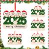 FestiKiva Palline di Natale personalizzate 2025 - Ornamenti 3D in resina a forma di pupazzo di neve con 2-6 nomi - Ghirlande natalizie personalizzate per famiglia e amici, decorazione natalizia unica (Pupazzo