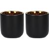 La Cafetière Tazze per espresso in ceramica a doppia parete, set di due, 7 ml, nero, LCDWMUG72PC