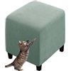Hoowarm Elasticizzato Copri Pouf ，Rotondo/Quadrato Fodera Poggiapiedi ，40x40/50x50/60x60 Elasticizzat Coprisgabello ，Velluto Jacquard Copri Sgabello (Color : A3, Size : 50x50x40)