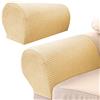 Relax love 2 protezioni per braccioli per divani, copribraccioli per divani, elastici, universali, per poltrone, per braccioli, in tessuto elasticizzato per mobili (beige)