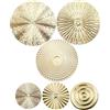 Ieron Set di 7 Decorazioni da Parete Moderne in Metallo, Decorazioni da Parete in Oro per Soggiorno, Decorazioni da Parete in Metallo Rotonde Sunburst per Decorazioni per la casa Chic e alla Moda