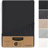 Hausfelder Lenzuolo con angoli elasticizzati per topper 140 x 200 cm, 160
