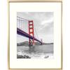 upsimples 1 pezzo Cornice portafoto A3 in alluminio, oro, foto A4 (21x29,8 cm) con passepartout o A3 (29,7x42 cm) senza, cornice per quadri in metallo con vetro acrilico