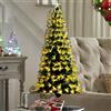 Bakaji Albero di Natale Luminoso Altezza 60 cm con 65 Luci Bianco Caldo Decorazioni Natalizie da Esterno e Interno Addobbi Natalizi Design Moderno Elegante Base a Croce (60 cm)