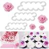 WADY Assortimento di 3 stampi per torte a forma di rosa, 3 diverse misure