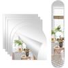 SYCEES 5pcs Specchio Acrilico Adesivo da Parete,30 * 30cm Specchi Adesivi Semi Cerchio e Guadrato,Piastrelle Parete a Specchio,Specchi Infrangibili per Bagno/Porte/Armadio/Ingresso/Palestra/Soggioro
