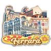 Quwsne Magnete per frigorifero Ferrara Italia, souvenir da viaggio in città, regali turistici, 3D, monumenti classici, artigianato fatto a mano, decorazione per la casa, 1111