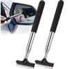 NINESPRING 2 Pezzi Estrattore finestra Tergivetro, Mini Tergivetro Professionale, Tergicristalli per Specchietto Retrovisore Auto, Spatole Lavavetri per Piastrelle, Finestre, Bagno,Estensibile da 98cm