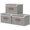 OUTBROS 3 Set Scatole Portaoggetti, 45x30x30cm Contenitori, Grigio