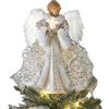 Generico Puntale Per Albero Con Angelo | Angelo Per Albero Di Natale | 30cm Puntale Albero Natale Luminoso Con Cordino Leggero | Puntale Per Albero Di Natale | Statuetta Di Angelo Di Natale
