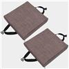 uyeoco Set di 4/2/1 Cuscino per sedia cucina in memory foam rimovibile spesso 3/5/8cm 25/28/30/35/40/45/50cm, cuscino antiscivolo, per sedie da pranzo,ufficio,Esterno,Giardino,Soggiorno(Color 2,2PCS_40X40X5C