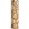 FEITJMMW Scaffale per Libri Girevole A 360°, Libreria per Studenti in bambù A 5/6 Livelli - Libreria Ad Angolo Alta Scaffali da Terra Scaffale per Armadietti Scaffale per Libri Espositore per Libri