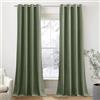 PONY DANCE Tende Semioscuranti in Velluto per Camera da Letto con Anelli | 2 Pezzi L 132 x A 220 CM, 300g/m², Termica Isolante Freddo e Caldo, per Finestre, Soggiorno, Privacy, Verde Grigiastro