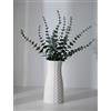 NUPTIO Ceramica Vaso Bianca per Fiori: 22cm Pampas Moderno Decorativi Vasi