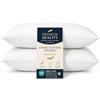 4All Coppia di cuscini in piuma d'oca da 1200 g/m², imbottitura extra, ipoallergenico, supporto per testa e collo, per chi dorme sul fianco, comodo cuscino per chi dorme di lato (confezione da 2)