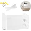 MisFun Scatola Portaoggetti per Router WiFi, Scatola Router WiFi da Muro Portaoggetti, Bianco Wifi Piccolo Scatola Portaoggetti, per Soggiorno Camera da Letto Decorazione Della
