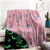 IUNTWEIE Coperta morbida per bambini 150x200cm, Sirenetta che brilla al buio, morbida coperta in flanella, regali per ragazze, coperta rosa (MRYU, 150x200cm)